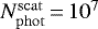 $N_{\mathrm{phot}}^{\mathrm{scat}}\,{=}\,10^7$