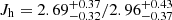$ J_{\mathrm{h}} = 2.69^{+0.37}_{-0.32}/2.96^{+0.43}_{-0.37} $