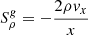 $$ \begin{aligned} S^{ g}_\rho&= -\frac{2 \rho { v}_x}{x} \end{aligned} $$