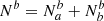 $ N^b = N_a^b + N_b^b $