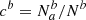 $ c^b = N_a^b / N^b $
