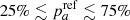 $ 25\% \lesssim p_a^{\rm ref} \lesssim 75\% $