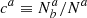 $ c^a \equiv N_b^a/N^a $