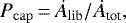 \begin{equation*}P_{\mathrm{cap}}\,{=}\,\dot{A}_{\textrm{lib}} / \dot{A}_{\textrm{tot}},\end{equation*}