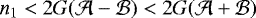 $n_1< 2G(\mathcal{A}-\mathcal{B})< 2G(\mathcal{A}+\mathcal{B})$