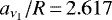 $a_{\nu_1}/R \,{=}\, 2.617$