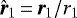 ${\bm{\hat r}_{1}}\,{=}\,\bm{r}_{1} /r_{1}$