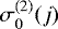 $\sigma_0^{(2)} (j)$