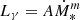 $ L_{{\gamma}} = A \dot{M}_{*}^{m} $