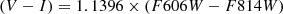 $$ \begin{aligned}&(V-I) = 1.1396 \times (F606W - F814W) \end{aligned} $$