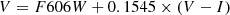 $$ \begin{aligned}&V = F606W + 0.1545 \times (V-I) \end{aligned} $$