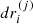 $ dr_{i}^{(j)} $