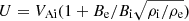 $ U = V_{\mathrm{Ai}}(1+B_{\mathrm{e}}/B_{\mathrm{i}}\sqrt{\rho_{\mathrm{i}}/\rho_{\mathrm{e}}}) $