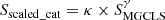 $$ \begin{aligned} S_{\rm scaled\_cat}=\kappa \times S_{\rm MGCLS}^\gamma \end{aligned} $$