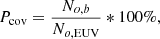 $$ \begin{aligned} P_{\rm cov} = \frac{N_{o,b}}{N_{o,\mathrm{EUV}}}*100 \%, \end{aligned} $$
