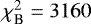 $\chi^2_{\textrm{B}}= 3160$