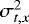 $\sigma^2_{t,x}$