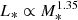 $ L_{\ast} \propto M_{\ast}^{1.35} $