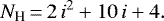 \begin{equation*}N_{\textrm{H}} \,{=}\,2 \, i^2 + 10 \, i + 4.\end{equation*}
