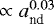 $\propto a_{\textrm{nd}}^{0.03}$