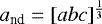 $a_{\textrm{nd}} = [abc]^{\frac{1}{3}}$