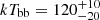 $ kT_{\mathrm{bb}} = 120_{-20}^{+10} $