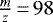 $\frac{m}{z}\,{=}\,98$