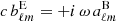 $$ \begin{aligned}&c\,b^\mathrm{E}_{\ell m} = +i\,\omega \, a^\mathrm{B}_{\ell m} \end{aligned} $$