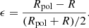 $$ \begin{aligned} \epsilon = \frac{R_{\rm pol} - R}{(R_{\rm pol} + R)/2} . \end{aligned} $$