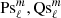 $ \textrm{Ps}_\ell^m, \textrm{Qs}_\ell^m $