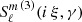 $ {S_\ell^m}^{(3)}(i\,\xi, \gamma) $