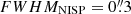 $ FWHM_{\mathrm{NISP}}={0{{\overset{\prime\prime}{.}}}3} $