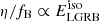 $ \eta/f_\mathrm{B} \propto E_\mathrm{LGRB}^\mathrm{iso} $