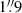 $ 1{{\overset{\prime\prime}{.}}}9 $