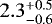 $2.3_{-0.6}^{+0.5}$