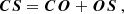 $$ \begin{aligned} \boldsymbol{CS} = \boldsymbol{CO} + \boldsymbol{OS} \ , \end{aligned} $$