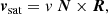 $$ \begin{aligned} \boldsymbol{v}_\mathrm{sat} = v \ \boldsymbol{N} \times \boldsymbol{R}, \end{aligned} $$