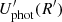 $ U^\prime_{\rm phot}(R^{\prime}) $
