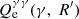 $ Q_{\mathrm{e}}^{\gamma \gamma}(\gamma,\ R^\prime) $