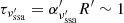 $ \tau_{\nu^\prime_{\rm ssa}}=\alpha^\prime_{\nu^\prime_{\rm ssa}}R^{\prime} \sim 1 $