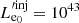 $ L_\mathrm{e_{\mathrm{0}}}^{\prime\mathrm{inj}}=10^{43} $