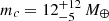 $ m_c = 12^{+12}_{-5}\,M_\oplus $