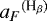 $a_F{}^{(\textrm{H}_{\beta})}$