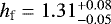 $h_{\textrm{f}} =1.31^{+0.08}_{-0.05} $
