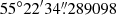 $ 55^{\circ}22^{\prime}34{{\overset{\prime\prime}{.}}}289098 $