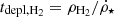 $ t_{\mathrm{depl, H_2}} = \rho_{\mathrm{H_2}} / \dot\rho_{\star} $