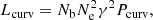 $$ \begin{aligned} L_{\rm curv}=N_{\rm b}N_{\rm e}^2\gamma ^2P_{\rm curv}, \end{aligned} $$