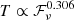$ T\propto \mathcal{F}_\nu^{0.306} $