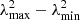 $ \lambda^{2}_{\mathrm{max}} - \lambda^{2}_{\mathrm{min}} $