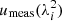 $ u_{\rm meas}(\lambda_i^2) $